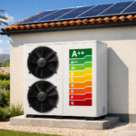 Gracias por venir... 98 Unidad exterior de aerotermia instalada en vivienda española con placas solares